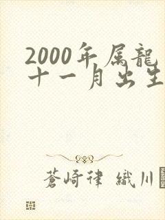 2000年属龙十一月出生的命运