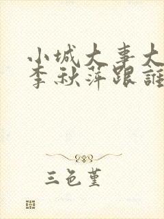 小城大事大结局李秋萍跟谁在一起了封面