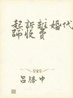 起诉离婚代理律师收费封面