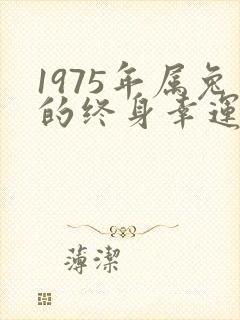 1975年属兔的终身幸运色