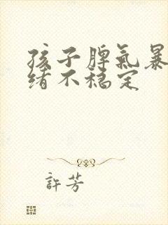 孩子脾气暴躁情绪不稳定