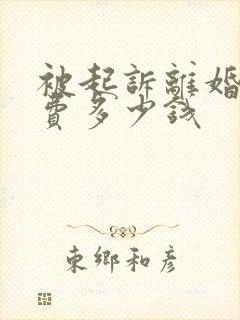 被起诉离婚律师费多少钱