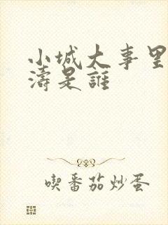 小城大事里的杜涛是谁封面