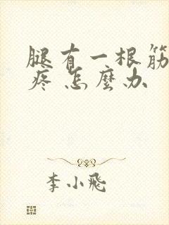 腿有一根筋特别疼 怎么办封面