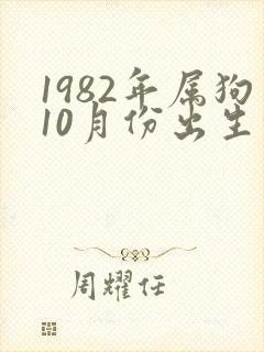 1982年属狗10月份出生命运