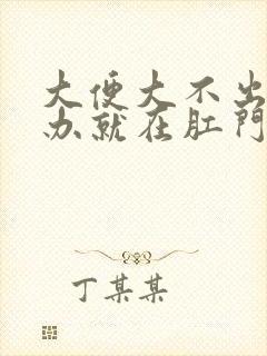 大便大不出怎么办就在肛门口