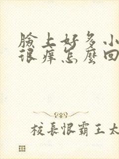 脸上好多小疙瘩很痒怎么回事