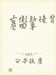 右侧肋后背疼怎么回事封面