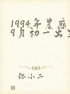 1994年农历9月初一出生的命运如何?