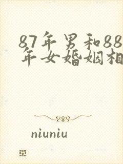 87年男和88年女婚姻相配吗封面