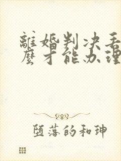 离婚判决丢了怎么才能办理结婚证