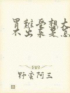 胃难受想大便拉不出来是怎么回事