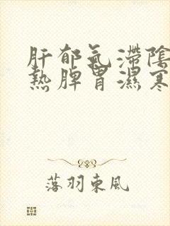 肝郁气滞阴虚内热脾胃湿寒