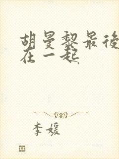 胡曼黎最后和谁在一起封面