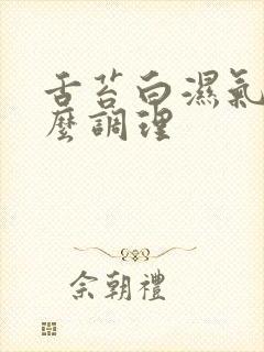 舌苔白湿气重怎么调理