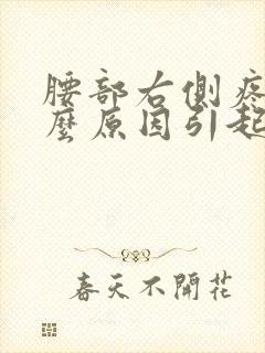 腰部右侧疼是什么原因引起的男性