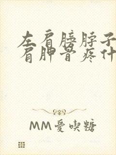 左肩膀脖子下到肩胛骨疼什么原因