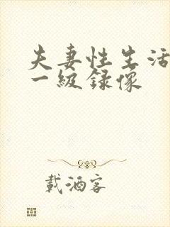 夫妻性生活黄色一级录像封面