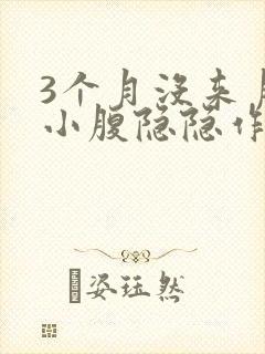 3个月没来月经小腹隐隐作痛