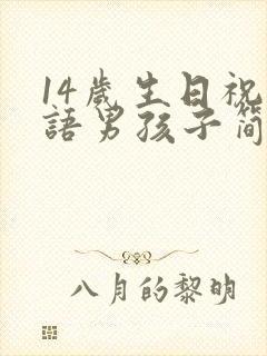 14岁生日祝福语男孩子简短独特