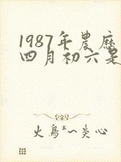 1987年农历四月初六是什么命