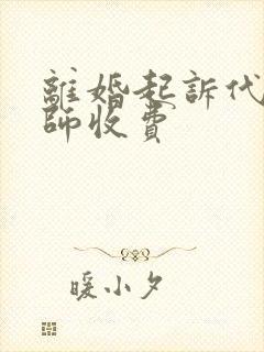 离婚起诉代理律师收费