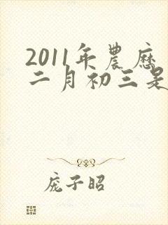 2011年农历二月初三是什么命