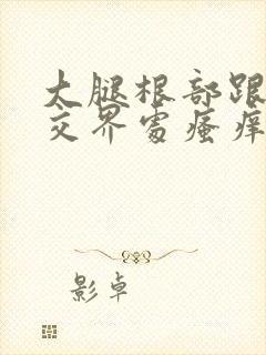 大腿根部跟阴囊交界处瘙痒封面