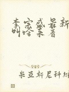 李宗盛最新的歌叫啥来着