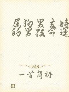 属狗男亥时出生的男孩命运