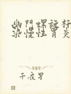 幽门螺旋杆菌感染慢性胃炎封面