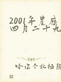 2001年农历四月二十九出生的人命运
