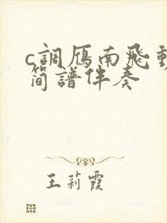 c调雁南飞动态简谱伴奏封面