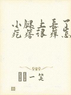 小腿上长了好多疙瘩很痒怎回事?