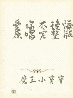 爱你不后悔歌曲原唱完整版