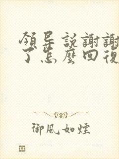 领导说谢谢辛苦了怎么回复封面