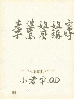 老婆姐姐家的孩子怎么称呼