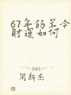 67年的羊今天财运如何