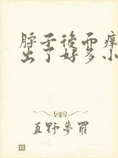 脖子后面痒痒的出了好多小疙瘩