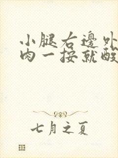 小腿右边外侧肌肉一按就酸痛