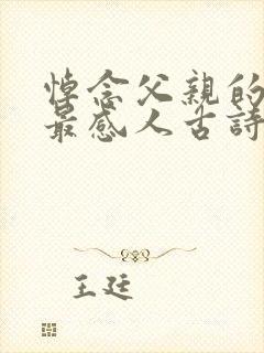 悼念父亲的悼词最感人古诗词封面