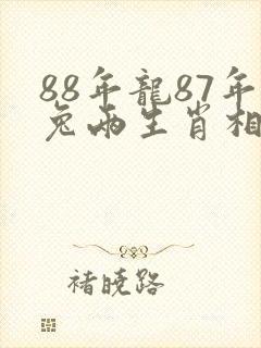 88年龙87年兔两生肖相配吗