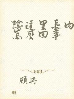 阴道里长肉刺是怎么回事