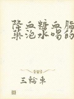 降血糖血脂的中药泡水喝的是什么