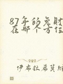 87年的兔财运在哪个方位