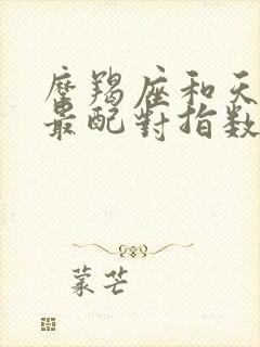 摩羯座和天平座最配对指数