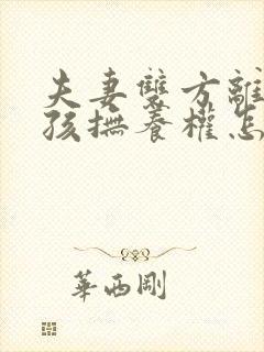 夫妻双方离婚小孩抚养权怎么判