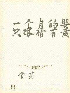 一个月的婴儿一只眼睛有黄脓状眼屎