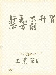 肝气不升胃气不降方剂