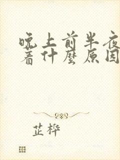 晚上前半夜睡不着什么原因